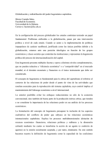 Globalización y redistribución del poder hegemónico