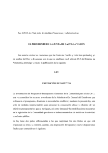 Ley 4/2012, de 16 de julio, de Medidas Financieras y