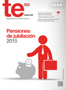 Pensiones de jubilación 2015 - Comisiones Obreras