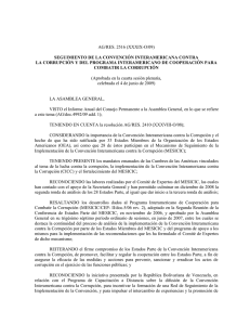 AG/RES. 2516 (XXXIX-O/09) SEGUIMIENTO DE LA CONVENCIÓN