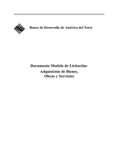 Documento Modelo de Licitación: Adquisición de Bienes, Obras y