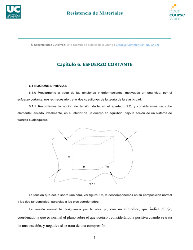 Capítulo 6. ESFUERZO CORTANTE