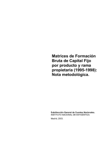 Matrices de Formación Bruta de Capital Fijo por producto y rama