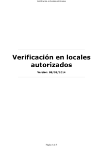 Verificación en locales autorizados
