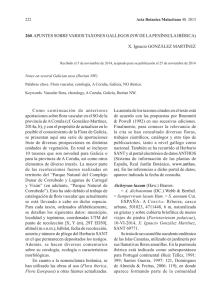 260. APUNTES SOBRE VARIOS TAXONES GALLEGOS (NW DE LA