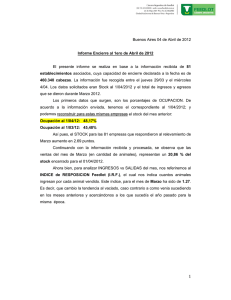 Informe Abril 2012 - Cámara Argentina de Feedlot