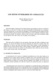 Los ritos funerarios en Andalucía.