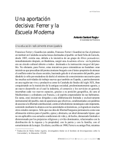 Una aportación decisiva: Ferrer y la Escuela Moderna