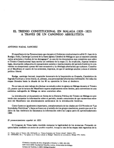 EL TRIENIO CONSTITUCIONAL EN MALAGA (1820