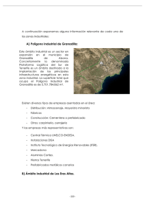 A) Polígono Industrial de Granadilla: B) Ámbito industrial de Las