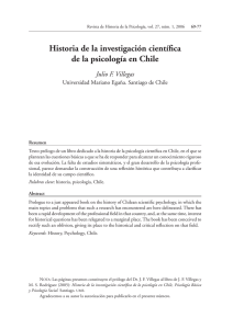 Historia de la investigación científica de la psicología en Chile