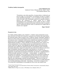 Tradición, familia, desocupación Laura Malosetti Costa Instituto de