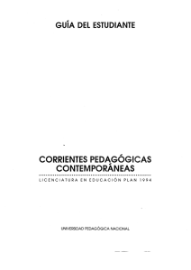 Corrientes pedagógicas contemporáneas