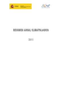 Resumen anual de 2011  - Agencia Estatal de Meteorología