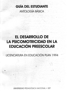 EL DESARROLLO DE LA PSICOMOTRICIDAD EN LA EDUCACIÓN