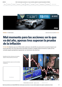 Mal momento para las acciones: en lo qu...tres superan la prueba