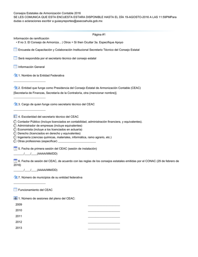 Consejos Estatales De Armonizaci n Contable 2016 SE