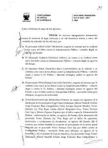 Sentencia de la Sala Penal Transitoria de la Corte Suprema de