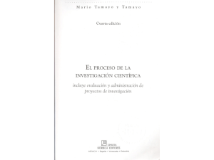 Tamayo Tamayo-El proceso de la investigación