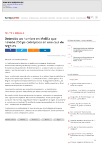 Detenido un hombre en Melilla que llevaba 250