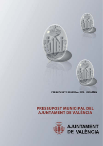 Presupuesto 2015 - Ayuntamiento de Valencia