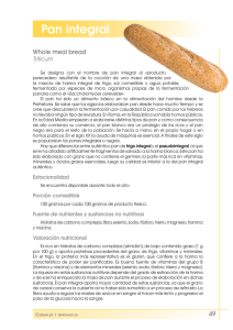 Pan integral - FEN. Fundación Española de la Nutrición