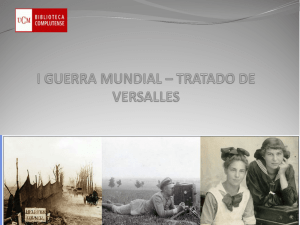 I GUERRA MUNDIAL – TRATADO DE VERSALLES
