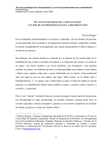 -1- Patricia Brogna En la actualidad, retroalimentando los reclamos