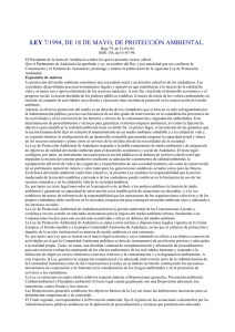 Ley 7/94 Junta de Andalucía Protección Ambiental