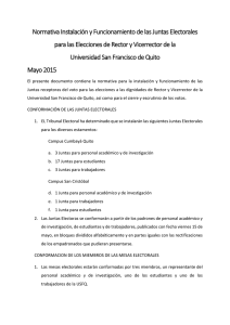 Normativa Juntas Electorales - Universidad San Francisco de Quito