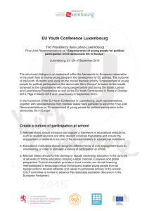 EU Youth Conference Luxembourg