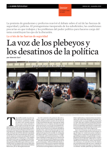 La voz de los plebeyos y los desatinos de la política