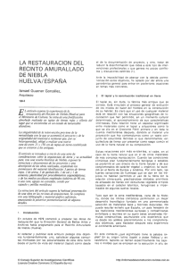La restauración del recinto amurallado de Niebla, Huelva/España