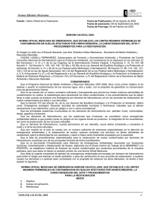 NOM-EM-138-ECOL-2002 - LEGISMEX Legislación Ambiental