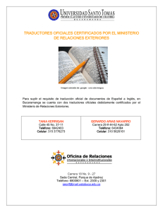 traductores oficiales certificados por el ministerio de relaciones