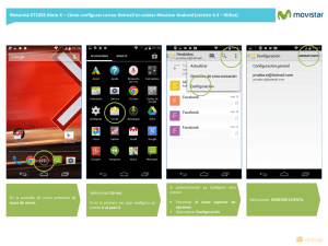 Motorola XT1058 Moto X - Configurar correo Hotmail en Android