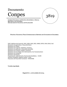 CONPES 3819 de 2014 - DNP Departamento Nacional de Planeación