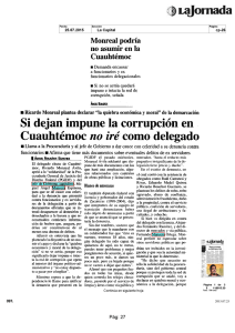 Si dejan impune la corrupción en Cuauhtémoc no iré como delegado