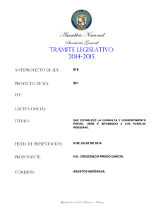 que establece la consulta y consentimiento previo, libre e informado