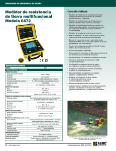 Medidor de resistencia de tierra multifuncional Modelo 6472