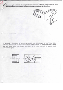 /Croquiur según normas el objeto representado en isométrica