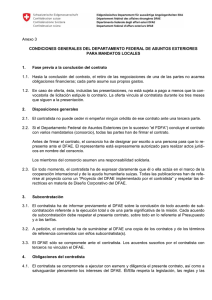 Condiciones generales para el Mandato local