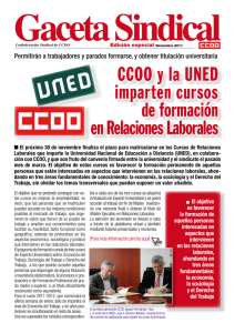 CCOO y la UNED imparten cursos de formación en Relaciones