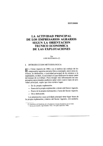 LA ACTIVIDAD PRINCIPAL DE LOS EMPRESARIOS AGRARIOS