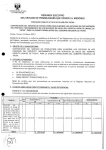 RESUMEN EJECUTIVO DEL ESTUDIO DE POSIBILIDADES QUE