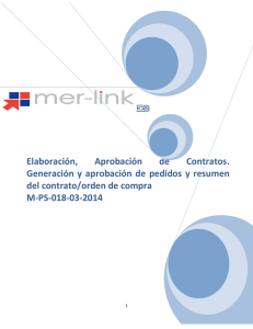 Elaboración, Aprobación de Contratos. Generación y - Mer-Link