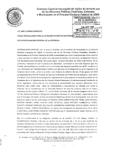 Comisión Especial encargada de vigilar el correcto uso