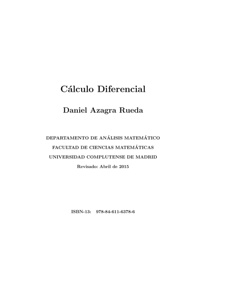Cálculo Diferencial - Facultad de Ciencias Matemáticas