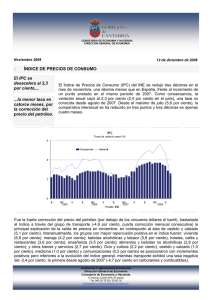 ÍNDICE DE PRECIOS DE CONSUMO El IPC se desacelera al 2,3