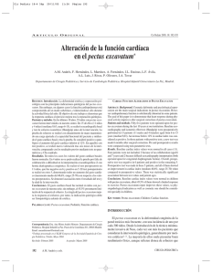 Alteración de la función cardíaca en el pectus excavatum*